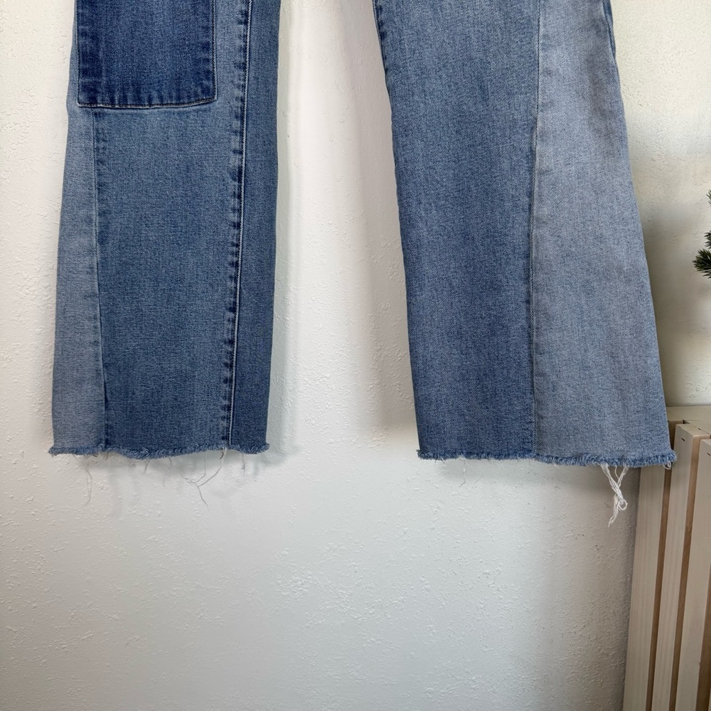 Dear John Flare Patchwork Distressed Blue Jeans s… - image 6